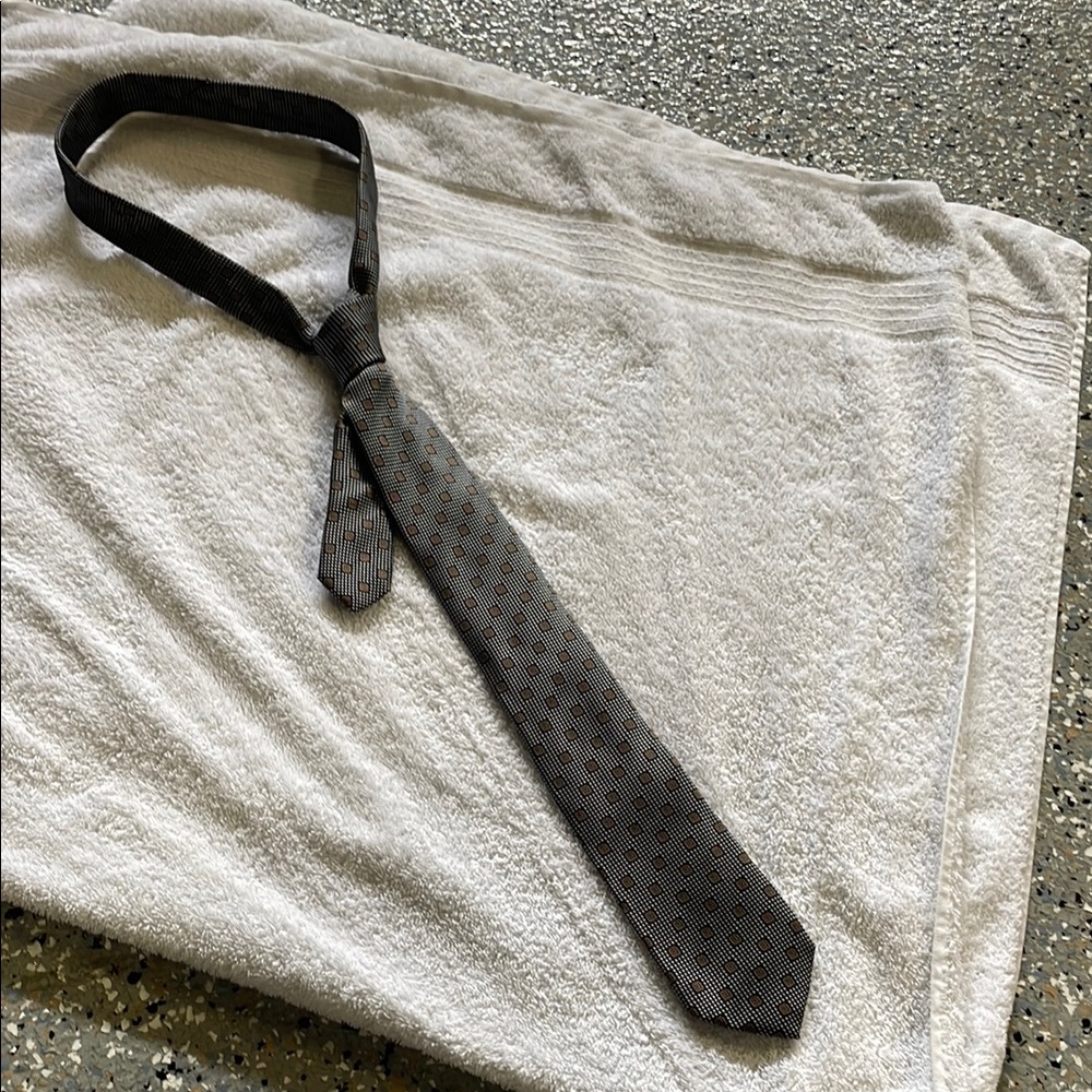 BOSS Gray Patterned Tie